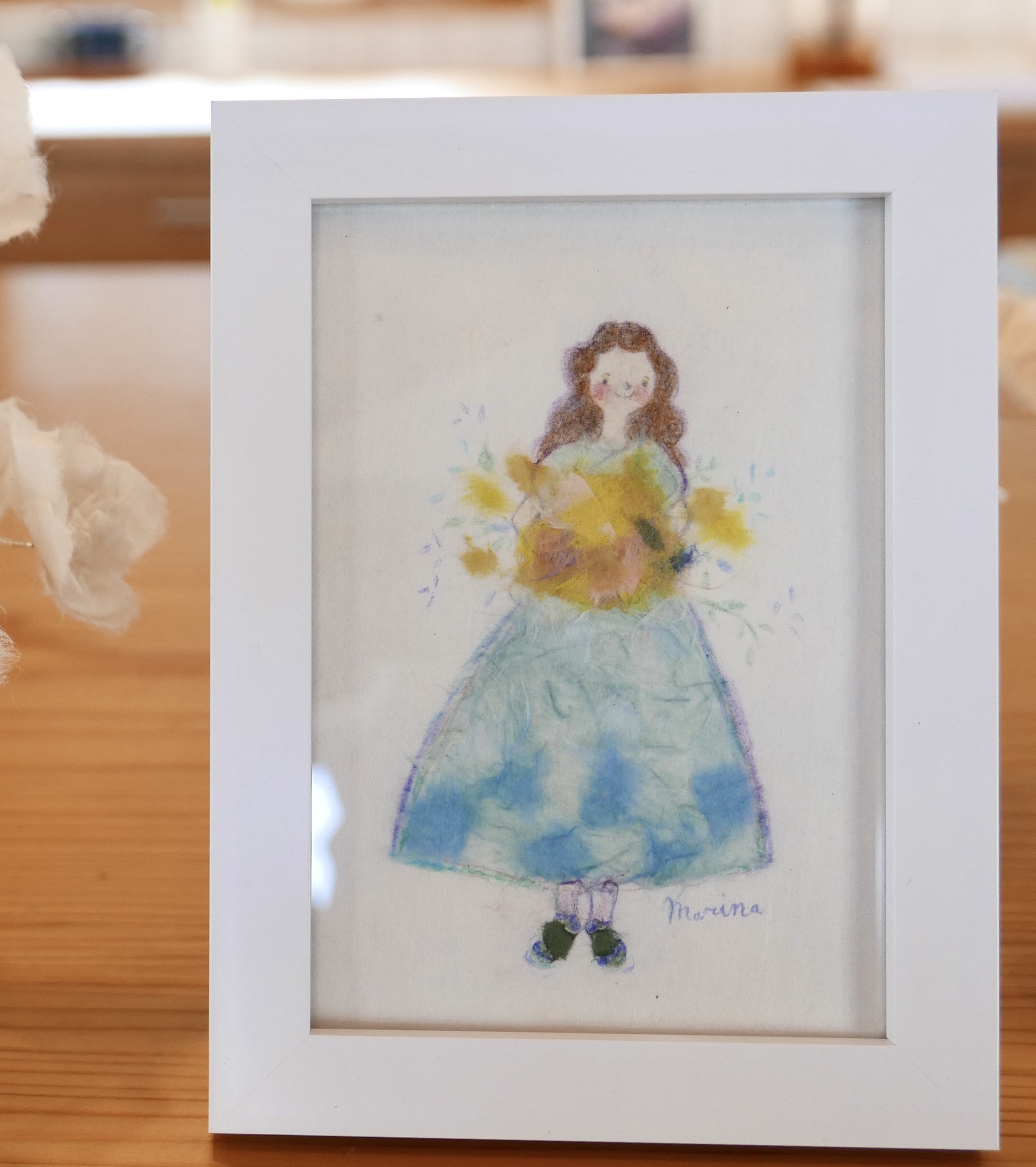 和紙貼り絵、画廊額入り （ちぎり絵 - 絵画の人気通販 | minne